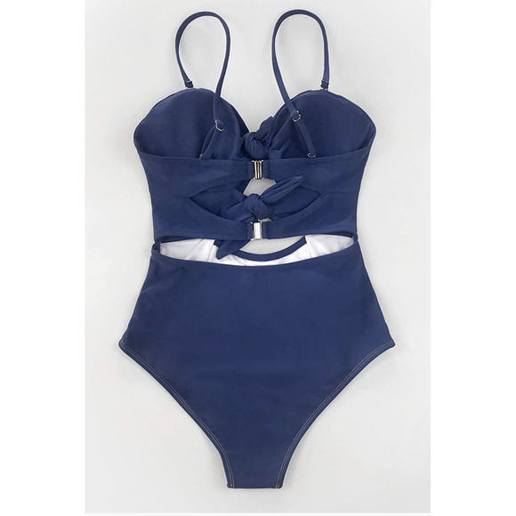 Cupshe Knotted Cutout Adjustable Straps Swimsuit - Picture 5 of 5